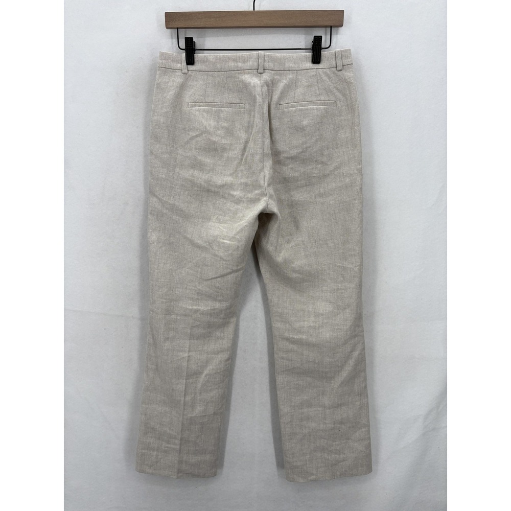 J Crew Kaya Linen Blend Dress Pants Womens 4 Beige Straight Lined Work Career - Picture 14 of 15
